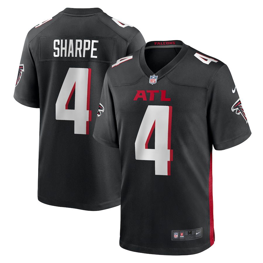 Men Atlanta Falcons 4 Tajae Sharpe Nike Black Game Player NFL Jersey